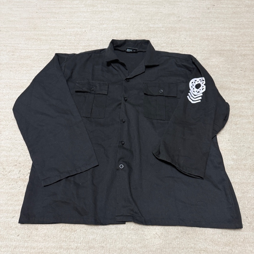 Vintage Slipknot Black Morbid Industries Military Issue Shirt Metal Men's Large